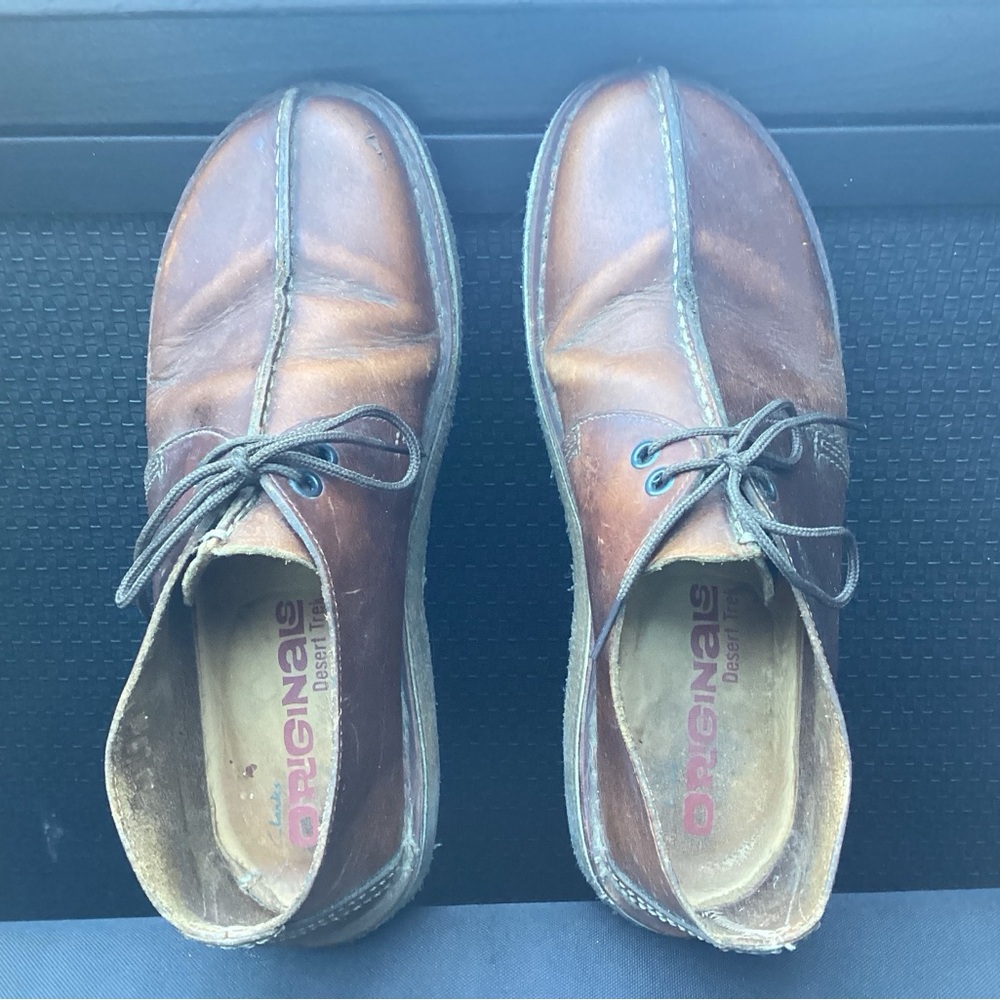 Clarks-Men's Oxfords Gum Sole Brown Leather